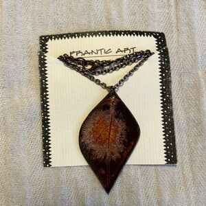 Autumn leaf necklace